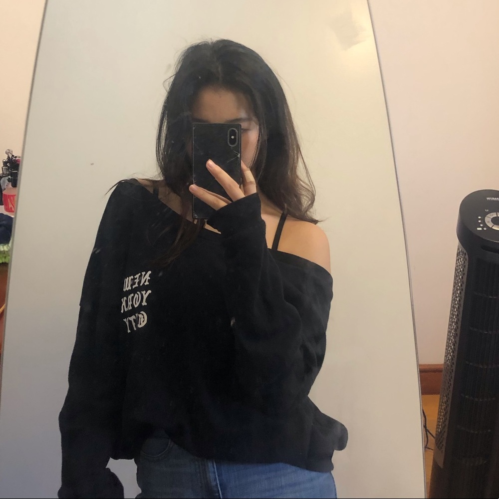 Off the shoulder sweater